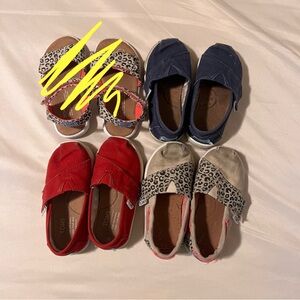 EUC Toddler Girl Tom’s Shoe Lot